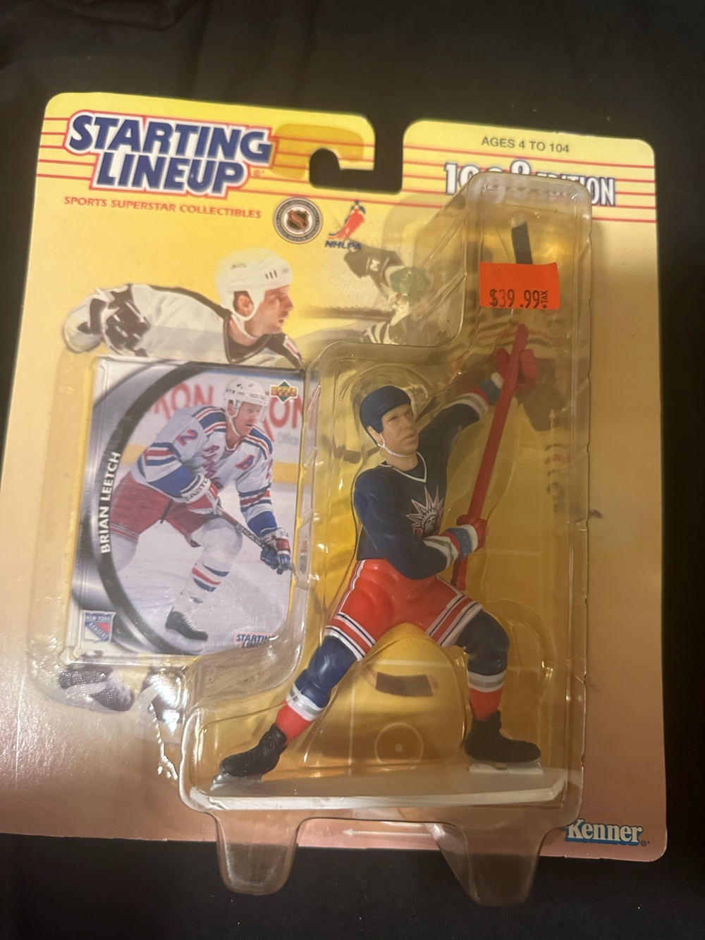 Brian Leetch Collectible Hockey Figure - Blue/Rangers starting lineup